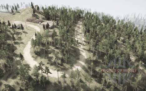 Cutting down on power lines in the Bear woods for Spintires MudRunner