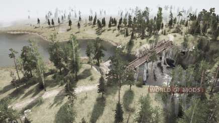 Cutting down on power lines in the Bear woods v1.2 for MudRunner