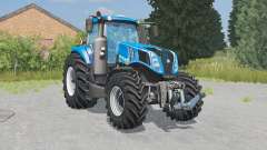New Holland T8.320 lowering tire pressure for Farming Simulator 2015