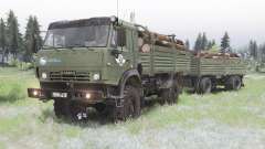 KamAZ 4350 camo-green color for Spin Tires