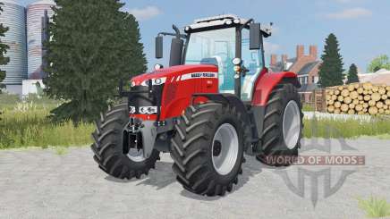 Massey Ferguson 7616 added wheels for Farming Simulator 2015