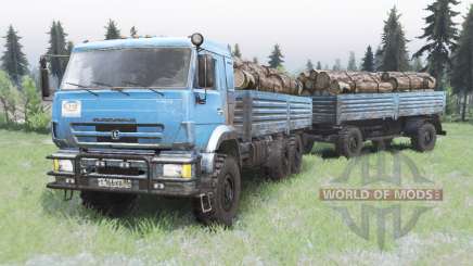 KamAZ-43118 bright blue color for Spin Tires