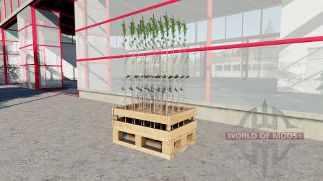 The tray of sixty tree seedlings for Farming Simulator 2017