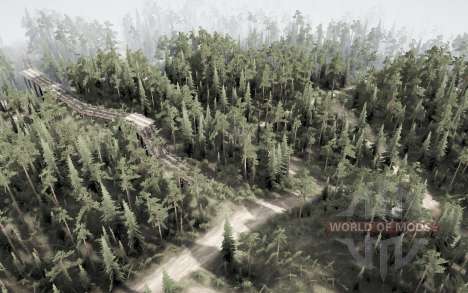 A ridge of dead trees for Spintires MudRunner
