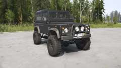 Land Rover Defender 90 Station Wagon black for MudRunner