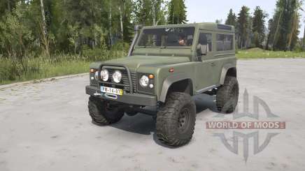 Land Rover Defender 90 Station Wagon Army for MudRunner