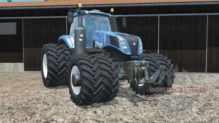 New Holland T8.320 zwillingsbereifunǥ for Farming Simulator 2015