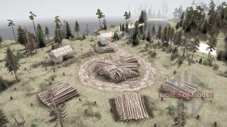 The two banks of the village for Spintires MudRunner