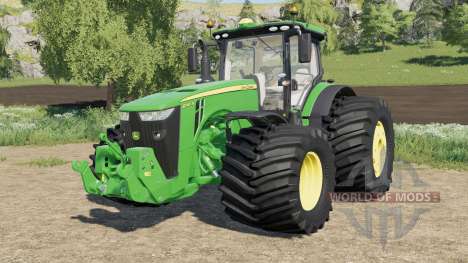 John Deere 8R-series wide tire options for Farming Simulator 2017
