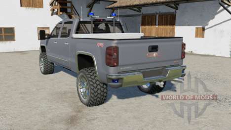 GMC Sierra with Police Strobes for Farming Simulator 2017