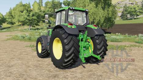 John Deere 6M-series changes wheels for Farming Simulator 2017