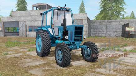 MTZ-82 Belarus in the blue color for Farming Simulator 2017