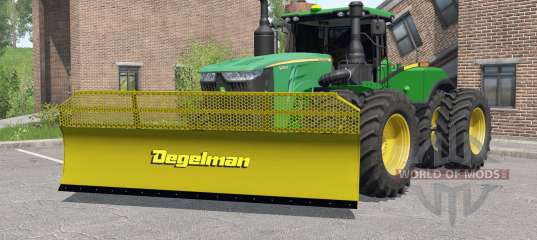 John Deere 9620R with silage blade for Farming Simulator 2017