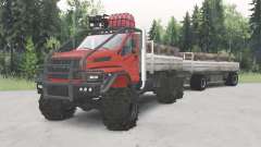 Ural-4320-6951-74 red color for Spin Tires