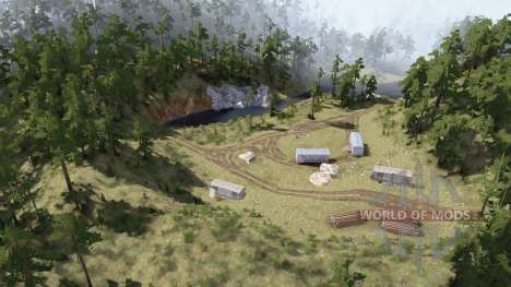 Forest mountain roads for Spintires MudRunner