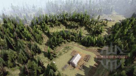 Forest mountain roads for Spintires MudRunner