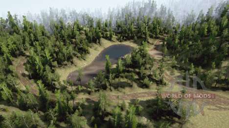 Forest mountain roads for Spintires MudRunner