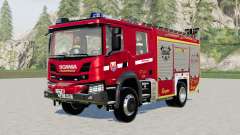 Scania P 410 XT Crew Cab firetruck for Farming Simulator 2017