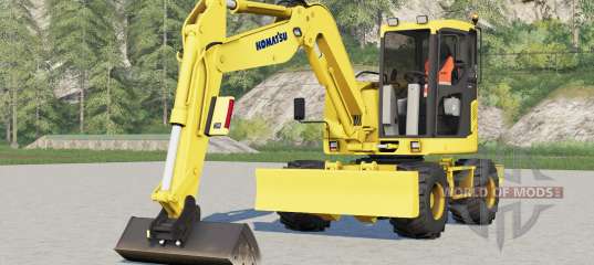 Komatsu PW 98〡with attachments for Farming Simulator 2017