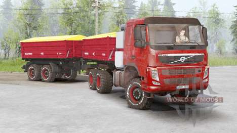 Volvo FM 460 6x6 rigid Day Cab 2010 for Spin Tires