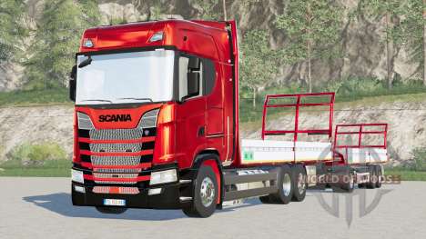Scania S580 Highline〡platform for bale for Farming Simulator 2017