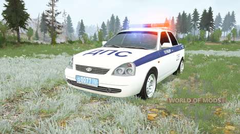 Lada Priora Police for Spintires MudRunner