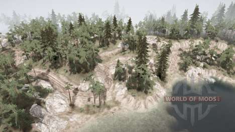 Wreck of a timber barge for Spintires MudRunner