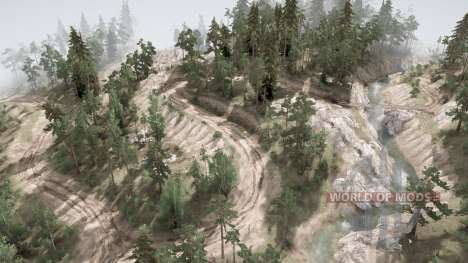 Wreck of a timber barge for Spintires MudRunner