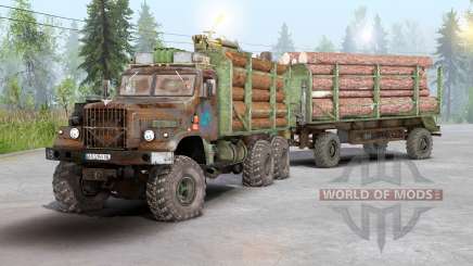 KrAZ-255B〡imequire cargo for Spin Tires