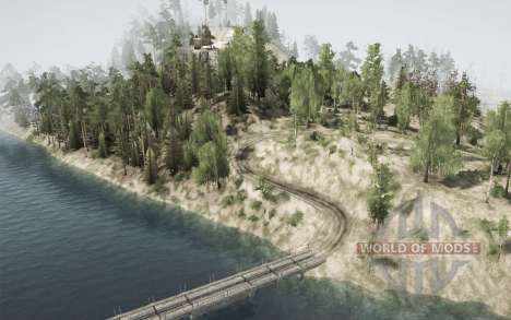 Mountain, river, Lenin and  firewood for Spintires MudRunner