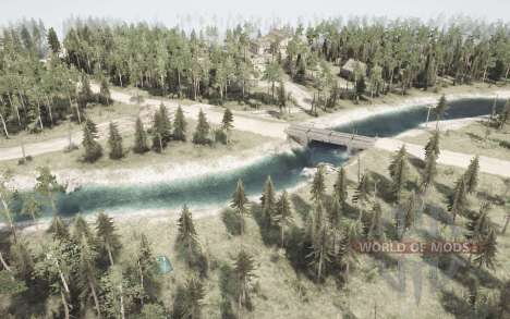 Cutting down on power lines in the Bear Forest for Spintires MudRunner