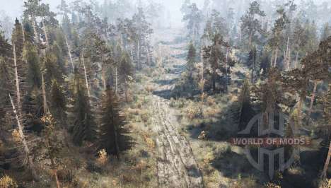 Forest Game. Variant 2: Autumn forest cutting for Spintires MudRunner