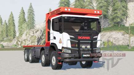 Scania G 370 XT 8x8   Flatbed for Farming Simulator 2017