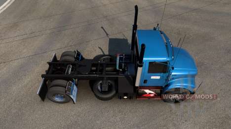 International 4700 Cyan Cornflower Blue for American Truck Simulator