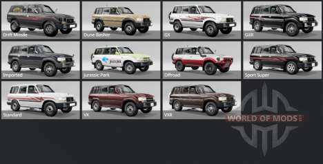 Toyota Land Cruiser Congo Brown for BeamNG Drive
