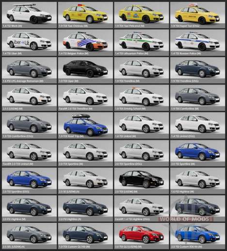 Volkswagen Jetta United (Typ 1K) 2007 for BeamNG Drive