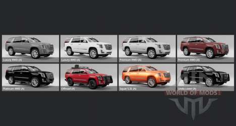 Cadillac Escalade (GMTK2UL) 2015 for BeamNG Drive