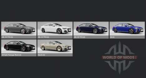 Audi A8 L 60 TFSI quattro (D5) 2022 for BeamNG Drive