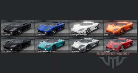Koenigsegg CCXR Trevita (7071) 2009 for BeamNG Drive