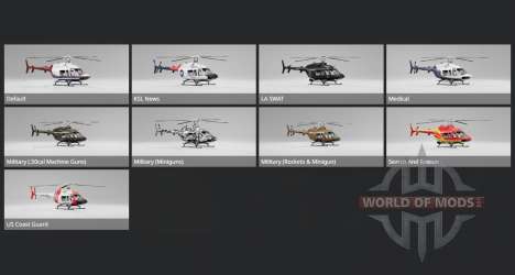 Bell 407 Helicopter for BeamNG Drive